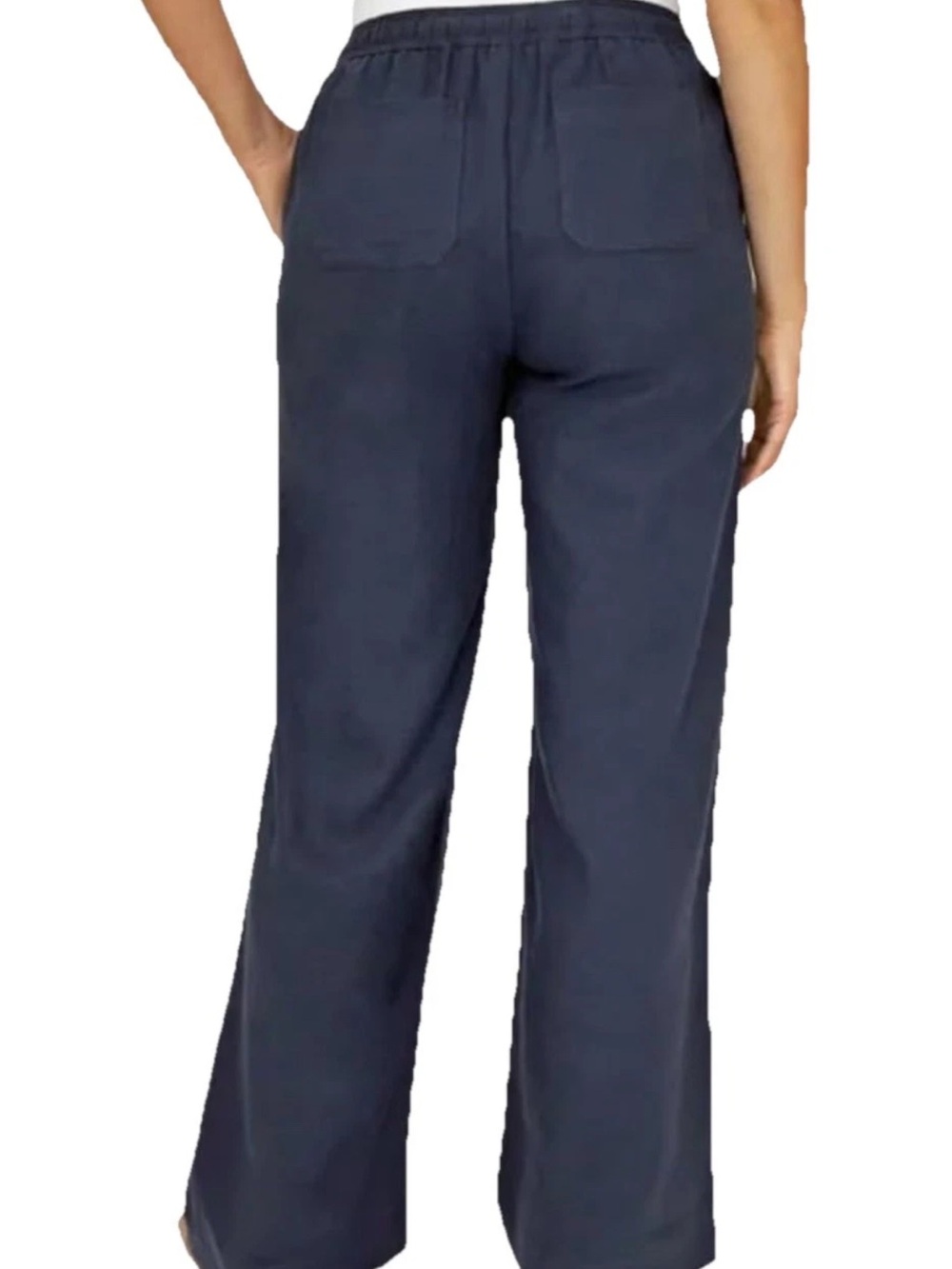 Briggs New York Navy Wide-Leg Drawstring Pants - Picture 3 of 10